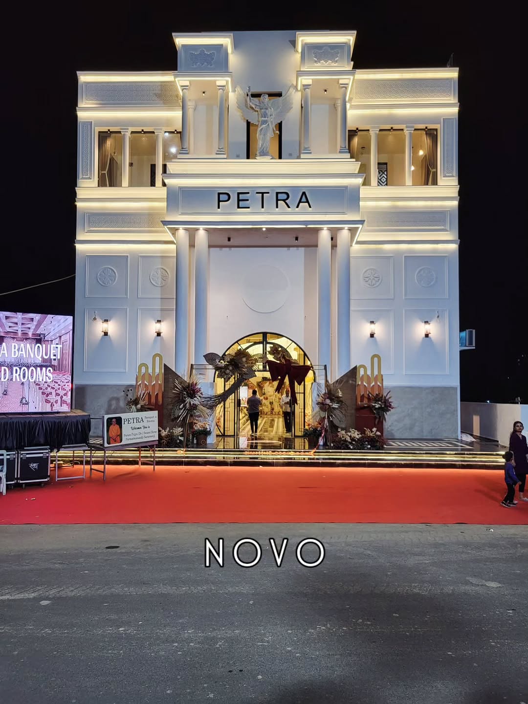 PETRA banquet hall — neo-classical façade at Orbit Royal Garden, Rajkot